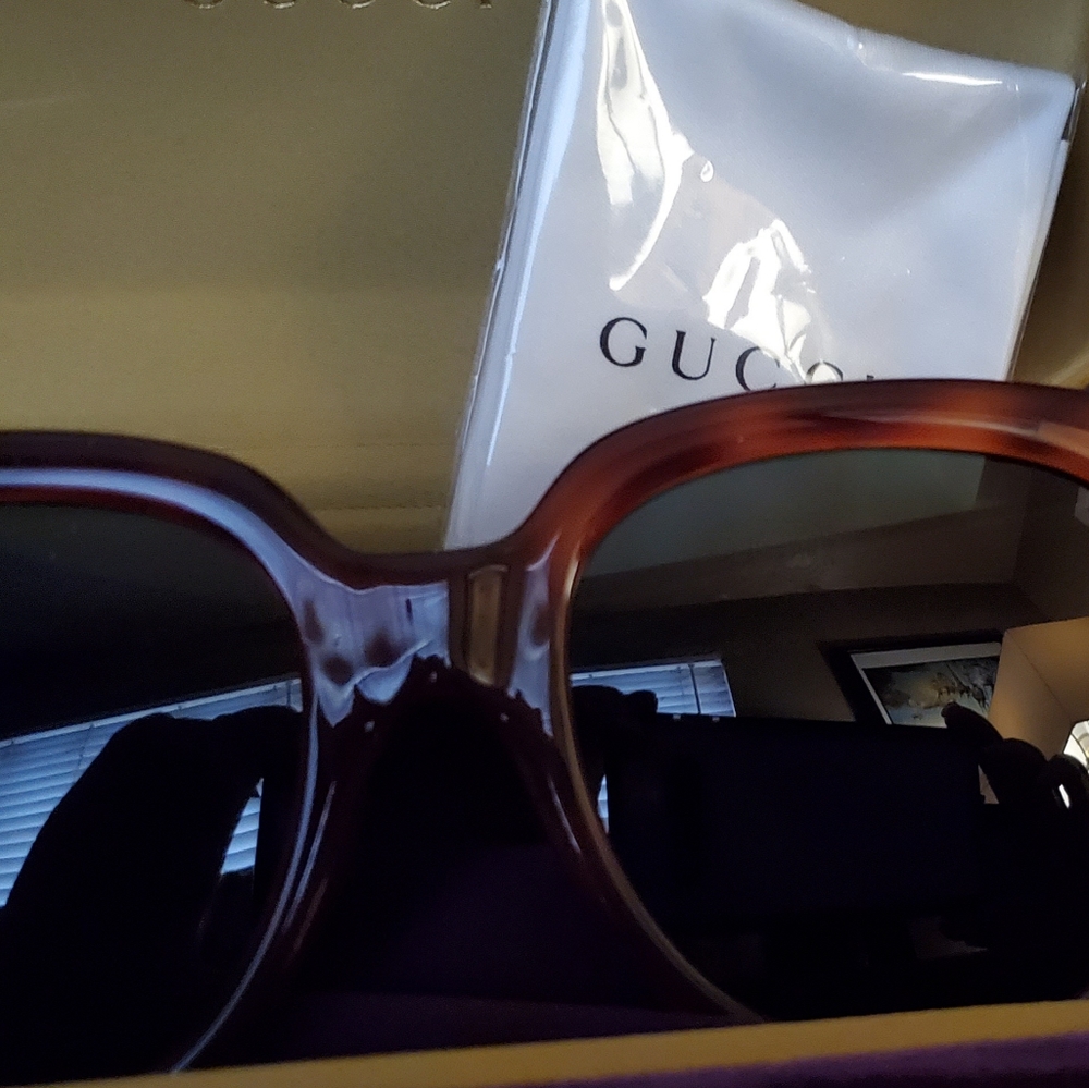 ๐ฅSOLD๐ฅ๐HP๐Gucci Avana Green 55mm Cat Eye Sunglasses - Picture 5 of 12